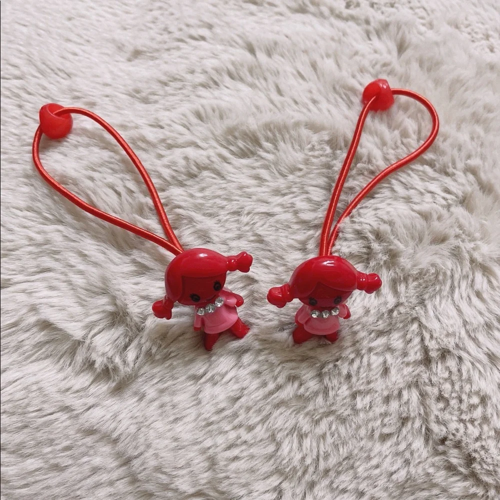 Red Girl Hair Ties